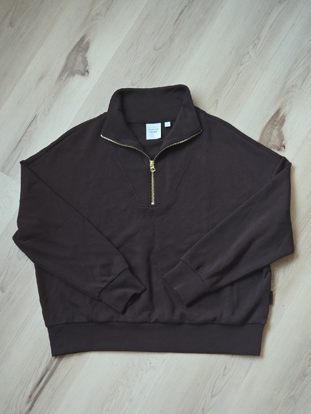 Varley Hawley 1/2 Zip Sweatshirt, Coffee Bean, Size Large